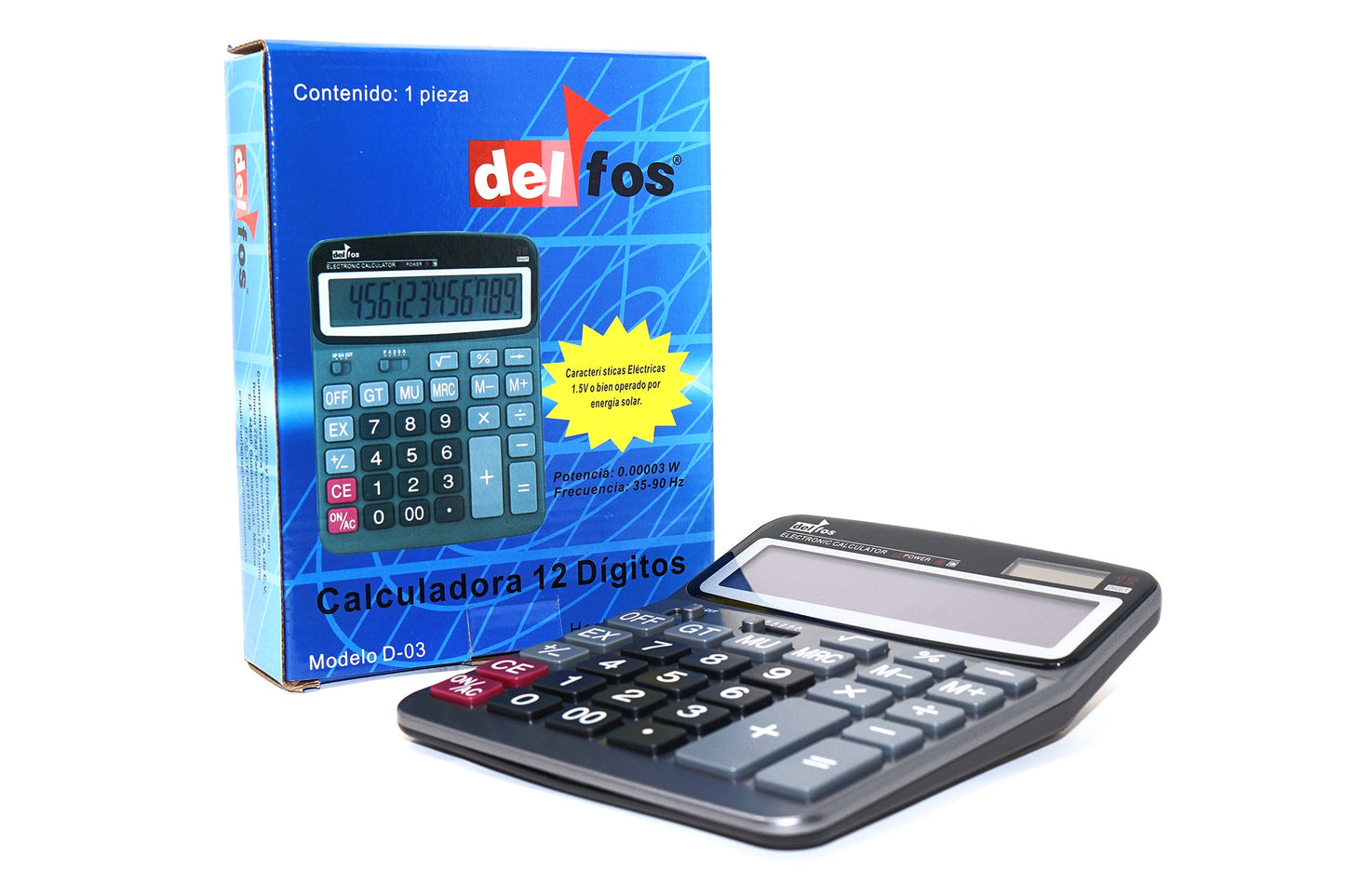 Calculadora Delfos 12 Digitos Escritorio D-03