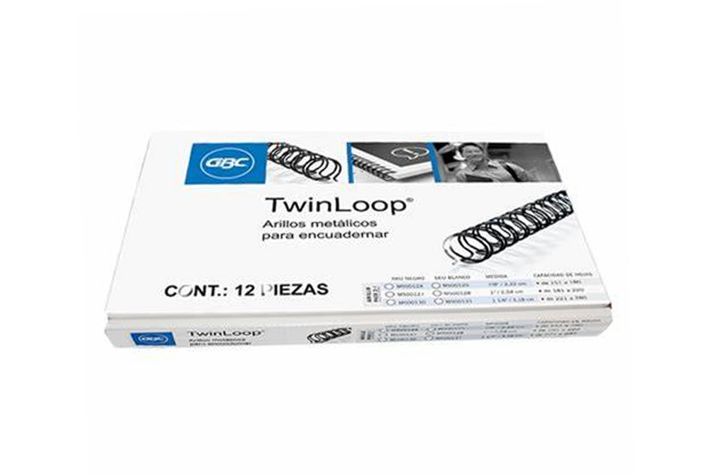 ARILLOS GBC METALICO 7/16 NGO C/20