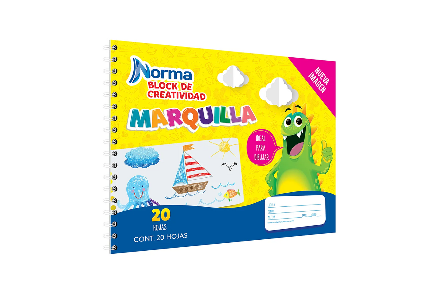 (522306) CUADERNO DIBUJO 20H C/ESPIRAL NORMA