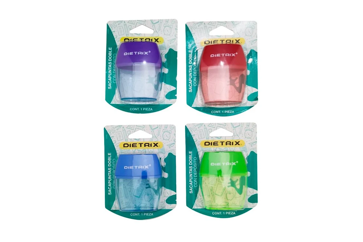SACAPUNTAS DIETRIX DOBLE C/DEPOSITO 1074