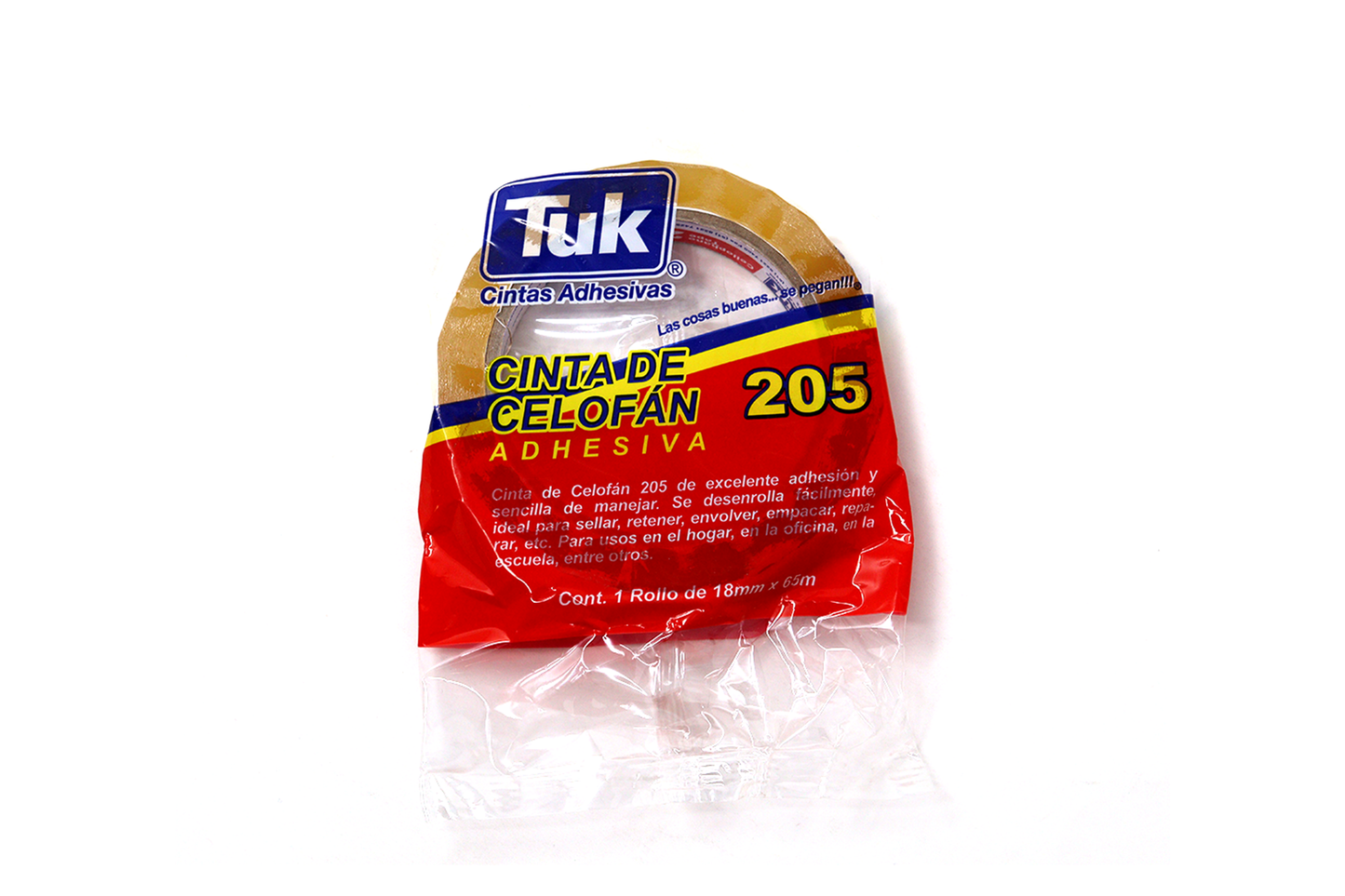 CINTA ADHESIVA TUK TRANS 18X65 205