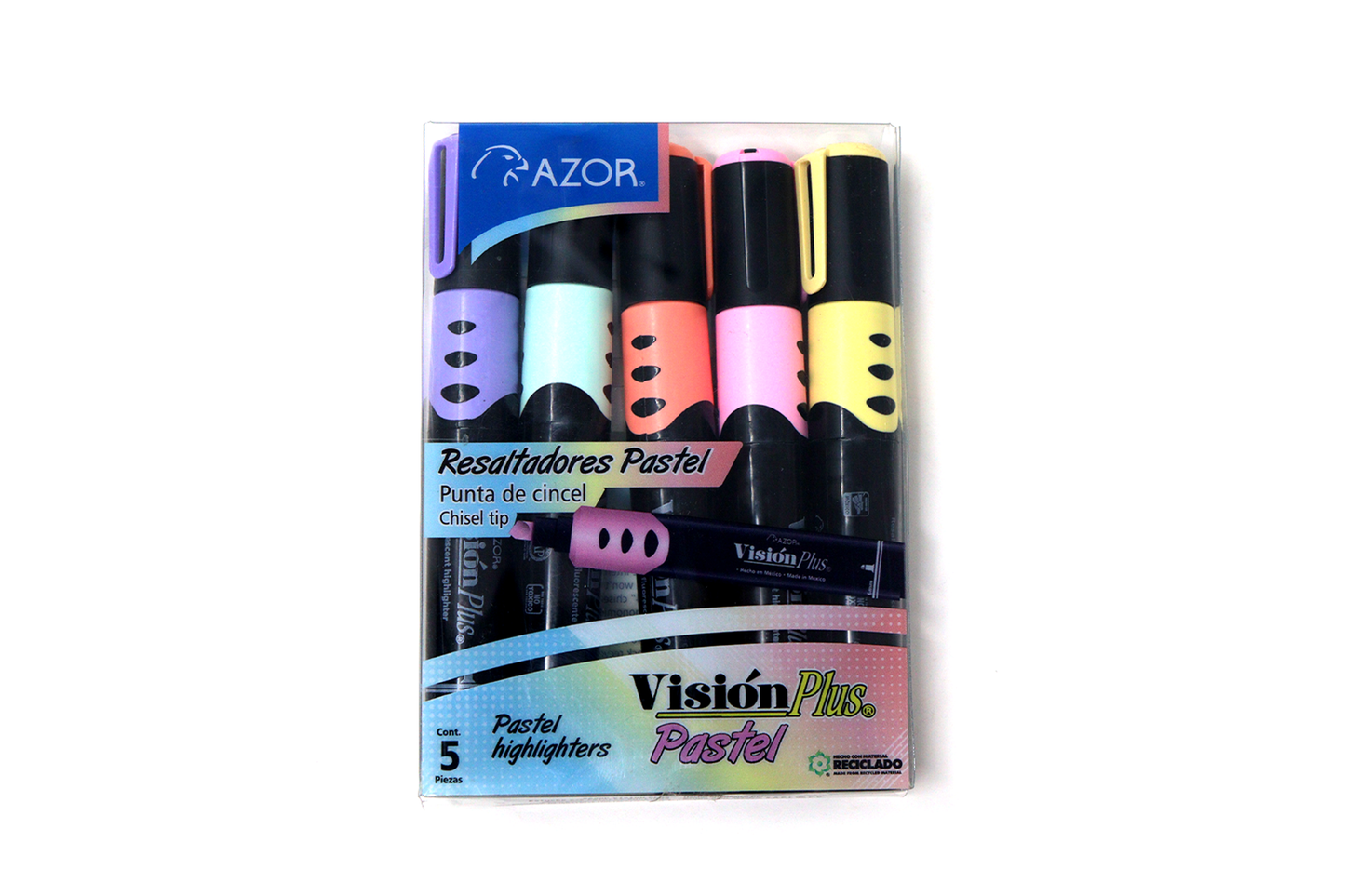 MARCATEXTO AZOR VISION PLUS EST C/5 COL PASTEL