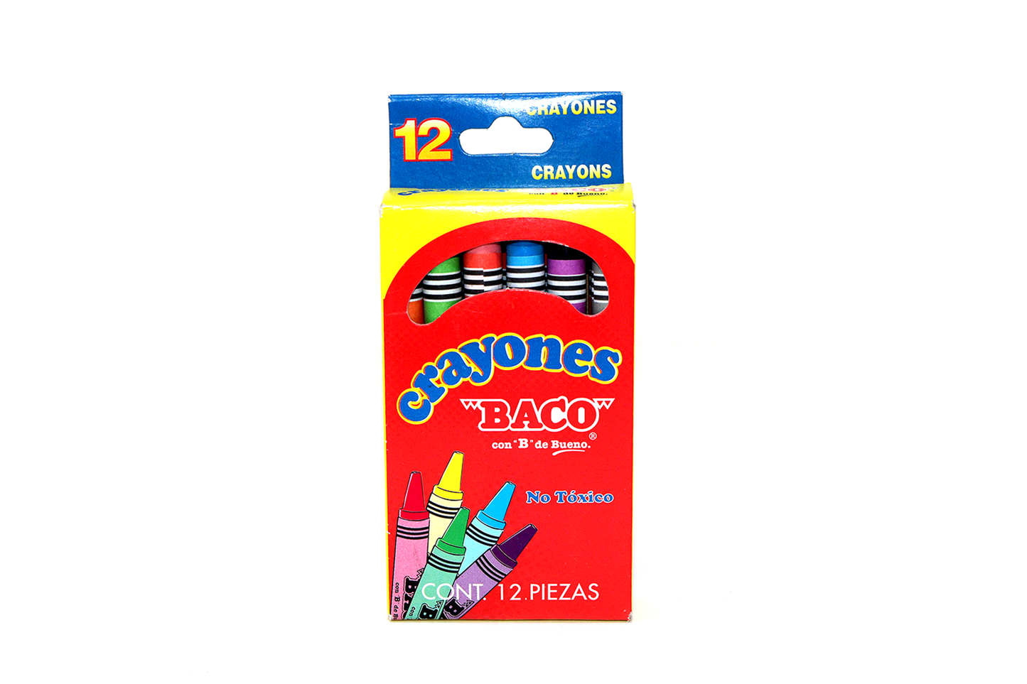 COLORES DE CERA BACO CAJA C/12 (DELGADA)