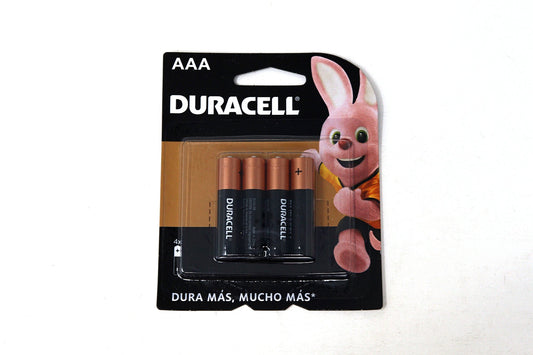 Pila Alcalina Duracell AAA con 4