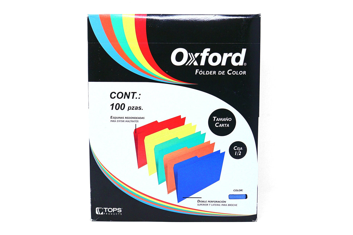 Legajo Carta Oxford Azul Caja con 100