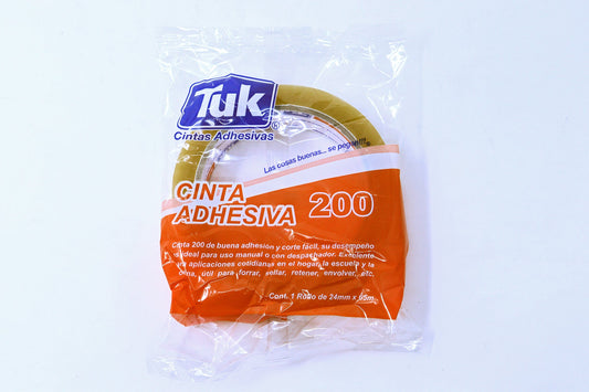 Cinta Adhesiva Tuck 200 Transparente 24X65