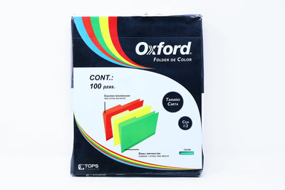 Legajo Oficio Oxford Verde Caja con 100