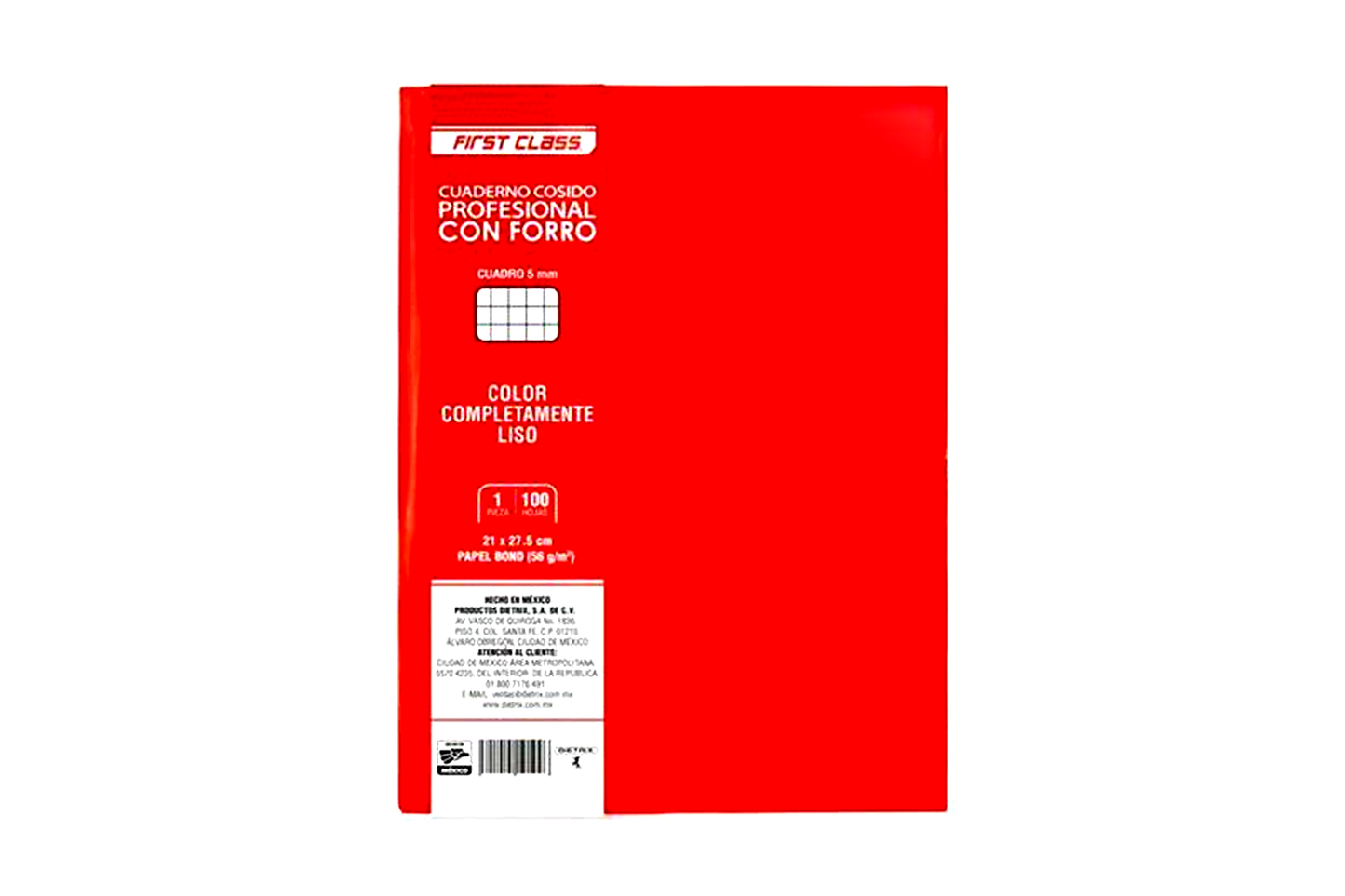 CUADERNO DIETRIX PROF 5MM ESPIRAL 100H