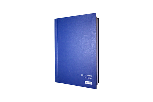 LIBRO FLORETE GRIS F.FRAN 192H AZUL INTERLIB