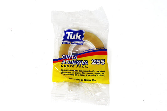 Cinta Adhesiva Tuck Transparente 12X33 255 Corta facil