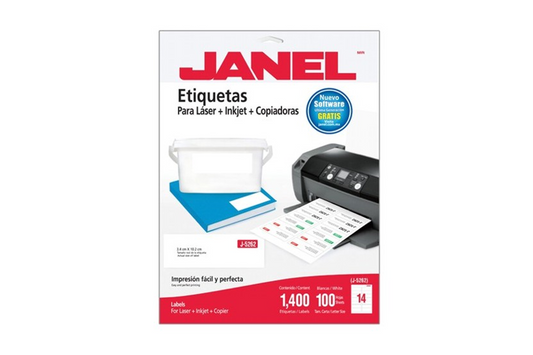 ETIQUETA JANEL J5165 CARTA 21.6X27.9 25H