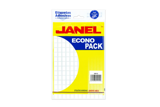 ETIQUETA JANEL NO. 1 09X13 BLANCA