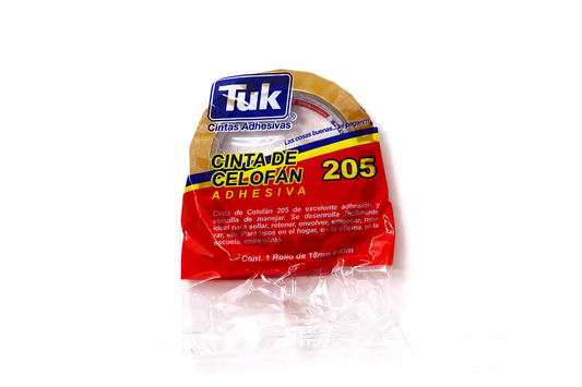 CINTA ADHESIVA TUK TRANS 18X65 205